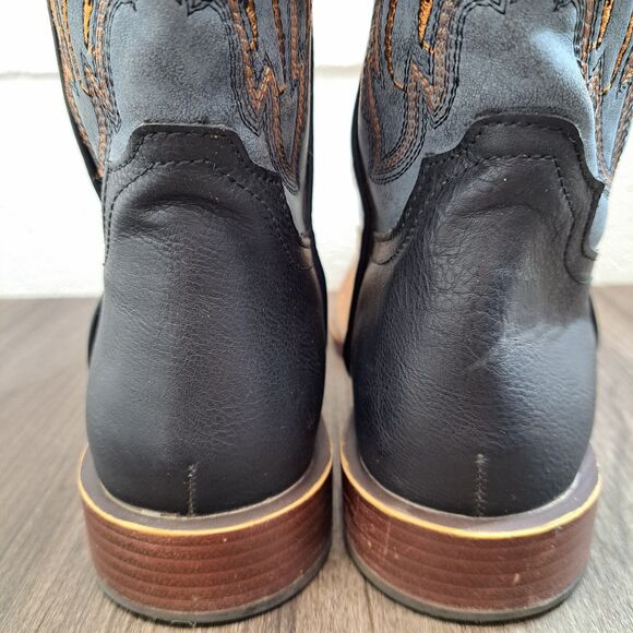 Roper Western Boots. Big Kids Brown Embroided Square Toe Cowboy Boots Size 5 - Picture 6 of 10